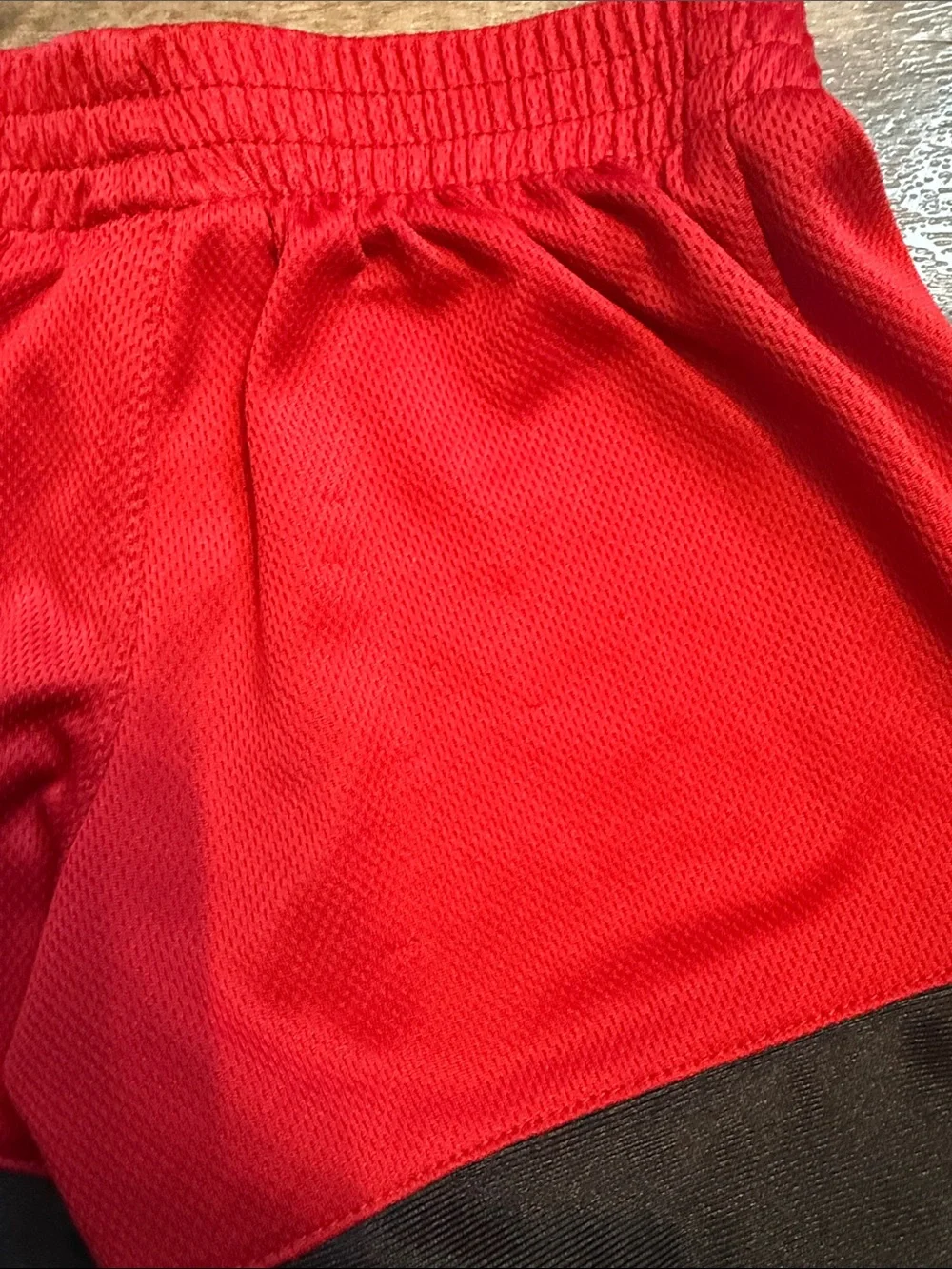 Jordan Kids Red and Black Logo Athletic Shorts